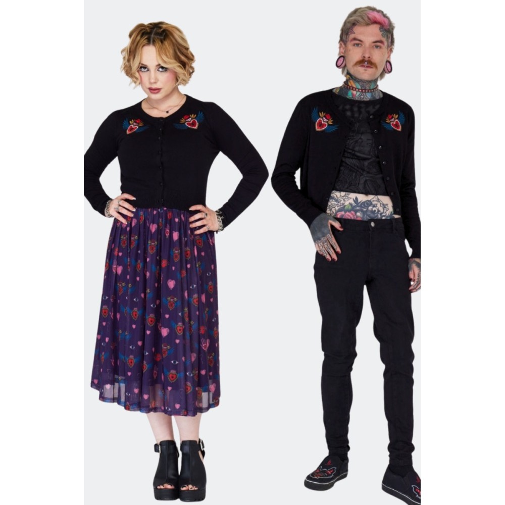 Jawbreaker - Alchemy Hearts Cardigan - Noir